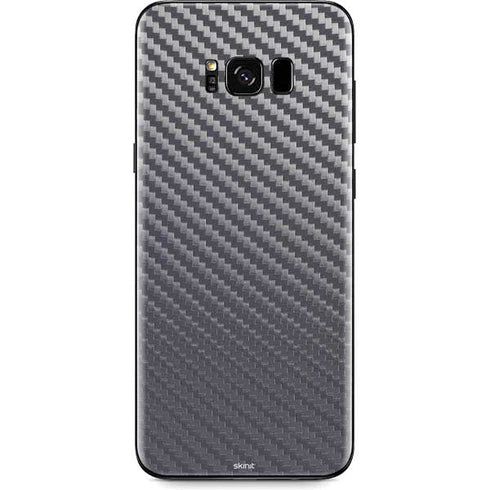 Silver Carbon Fiber Specialty Texture Material Galaxy S8 Plus Skin